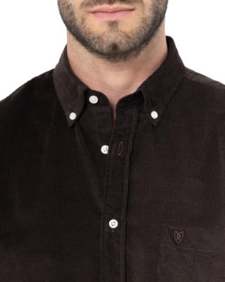 ΑΝΔΡΙΚΟ ΠΟΥΚΑΜΙΣΟ ΚΟΤΛΕ ΚΑΦΕ REGULAR FIT thumb