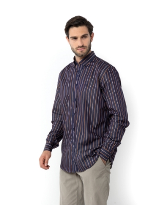 ΑΝΔΡΙΚΟ ΠΟΥΚΑΜΙΣΟ ΡΙΓΕΣ TWILL REGULAR FIT thumb