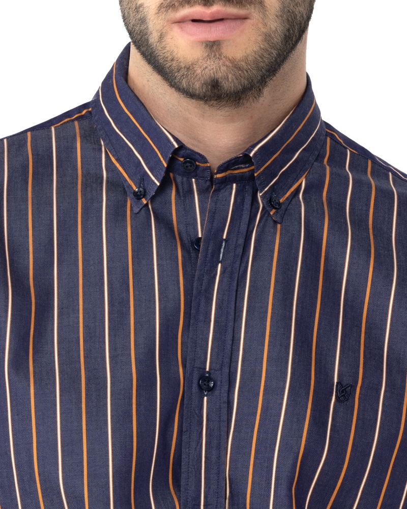 ΑΝΔΡΙΚΟ ΠΟΥΚΑΜΙΣΟ ΡΙΓΕΣ TWILL REGULAR FIT