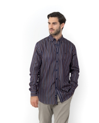 ΑΝΔΡΙΚΟ ΠΟΥΚΑΜΙΣΟ ΡΙΓΕΣ TWILL REGULAR FIT thumb