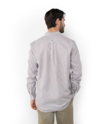 ΑΝΔΡΙΚΟ ΠΟΥΚΑΜΙΣΟ TWILL ΡΙΓΕΣ REGULAR FIT thumb