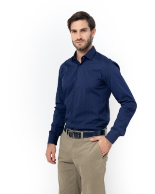 ΠΟΥΚΑΜΙΣΟ ΚΑΡΟ ΠΟΠΛΙΝΑ SLIM FIT thumb