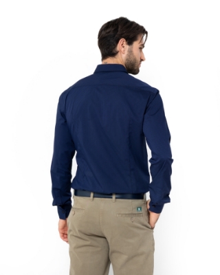 ΠΟΥΚΑΜΙΣΟ ΚΑΡΟ ΠΟΠΛΙΝΑ SLIM FIT thumb