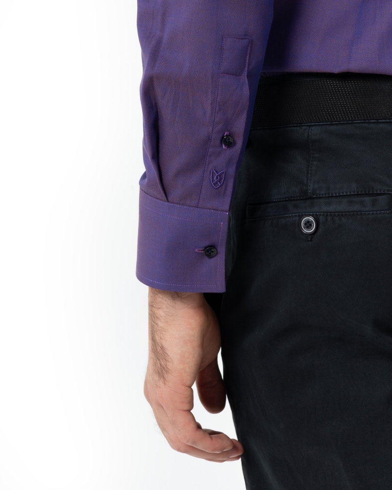 ΠΟΥΚΑΜΙΣΟ ΜΙΚΡΟΣΧΕΔΙΑΣΤΟ  ΜΩΒ SLIM FIT