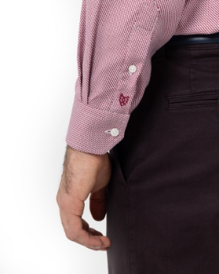 ΠΟΥΚΑΜΙΣΟ ΜΙΚΡΟΣΧΕΔΙΑΣΤΟ ΚΟΚΚΙΝΟ CUSTOM FIT thumb