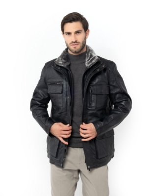 MΠΟΥΦΑΝ ΔΕΡΜΑΤΙΝΟ ΜΑΥΡΟ thumb