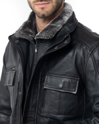 MΠΟΥΦΑΝ ΔΕΡΜΑΤΙΝΟ ΜΑΥΡΟ thumb