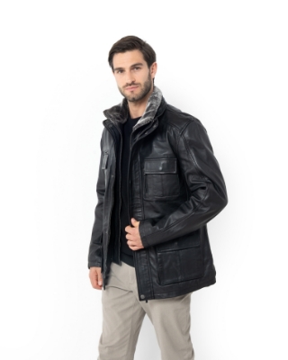 MΠΟΥΦΑΝ ΔΕΡΜΑΤΙΝΟ ΜΑΥΡΟ thumb