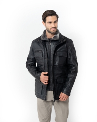 MΠΟΥΦΑΝ ΔΕΡΜΑΤΙΝΟ ΜΑΥΡΟ thumb