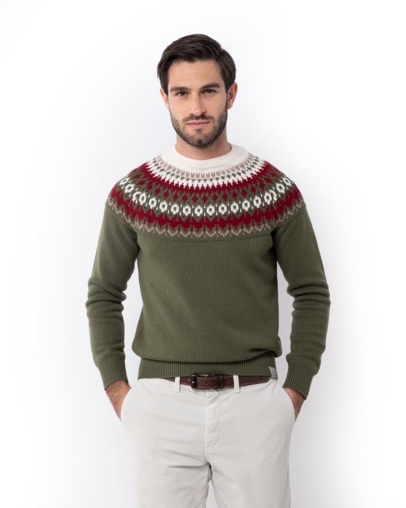 ΠΛΕΚΤΟ JAQUARD ΛΑΙΜΟΚΟΨΗ REGULAR FIT