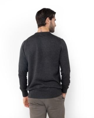 ΓΚΡΙ ΠΛΕΚΤΟ ΛΑΙΜΟΚΟΨΗ REGULAR FIT thumb