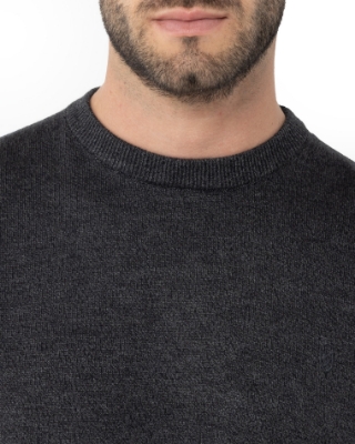 ΓΚΡΙ ΠΛΕΚΤΟ ΛΑΙΜΟΚΟΨΗ REGULAR FIT thumb