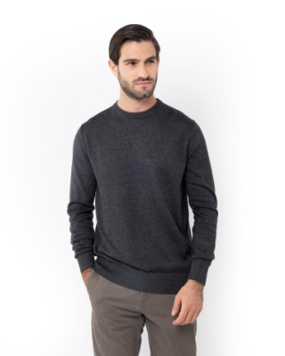 ΓΚΡΙ ΠΛΕΚΤΟ ΛΑΙΜΟΚΟΨΗ REGULAR FIT thumb