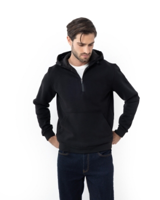 ΜΑΥΡΟ ΦΟΥΤΕΡ HALF ZIP REGULAR FIT thumb