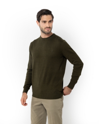 ΣΚΟΥΡΟ ΛΑΔΙ ΑΝΔΡΙΚΟ ΠΛΕΚΤΟ ΛΑΙΜΟΚΟΨΗ REGULAR FIT thumb