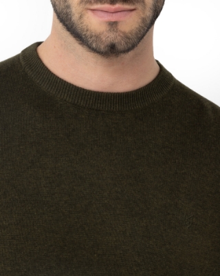 ΣΚΟΥΡΟ ΛΑΔΙ ΑΝΔΡΙΚΟ ΠΛΕΚΤΟ ΛΑΙΜΟΚΟΨΗ REGULAR FIT thumb