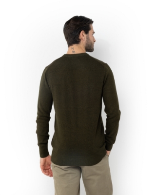 ΣΚΟΥΡΟ ΛΑΔΙ ΑΝΔΡΙΚΟ ΠΛΕΚΤΟ ΛΑΙΜΟΚΟΨΗ REGULAR FIT thumb