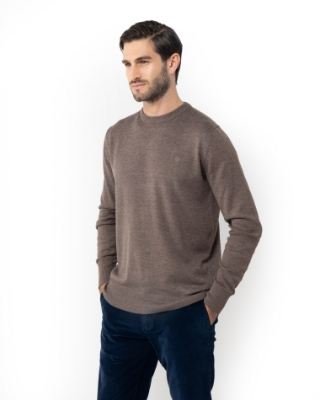 ΚΑΦΕ ΑΝΔΡΙΚΟ ΠΛΕΚΤΟ ΛΑΙΜΟΚΟΨΗ REGULAR FIT thumb