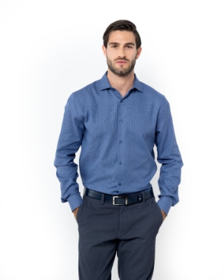 ΑΝΡΙΚΟ ΠΟΥΚΑΜΙΣΟ ΜΙΚΡΟΣΧΕΔΙΑΣΤΟ ΜΠΛΕCUSTOM FIT thumb