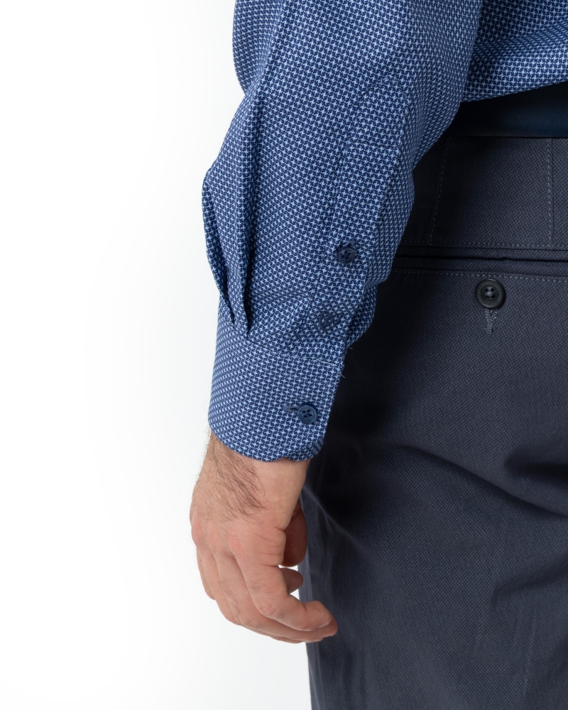 ΑΝΡΙΚΟ ΠΟΥΚΑΜΙΣΟ ΜΙΚΡΟΣΧΕΔΙΑΣΤΟ ΜΠΛΕCUSTOM FIT