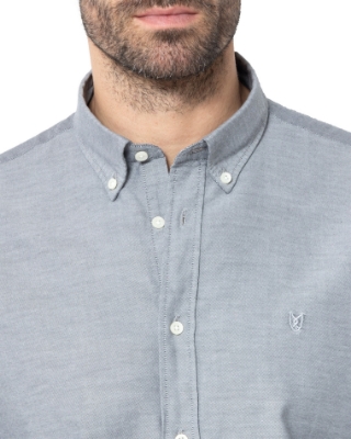 ΑΝΔΡΙΚΟ ΠΟΥΚΑΜΙΣΟ OXFORD ΣΚΟΥΡΟ ΓΚΡΙ ΜΕΓΑΛΑ ΜΕΓΕΘΗ thumb