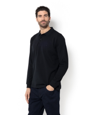 ΜΠΛΟΥΖΑ POLO PIQUE ΜΑΥΡΟ thumb
