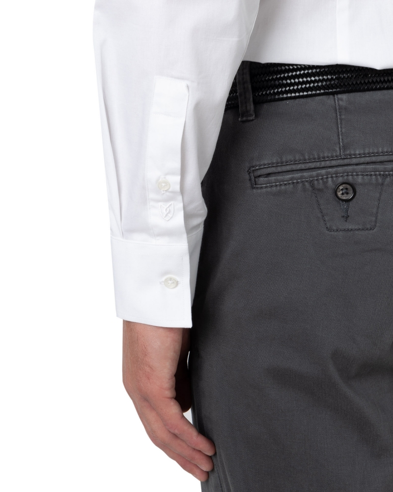 	ΠΟΥΚΑΜΙΣΟ ΠΟΠΛΙΝΑ SLIM FIT ΛΕΥΚΟ