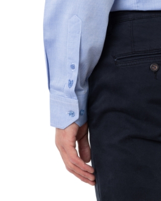 	ΠΟΥΚΑΜΙΣΟ DOBBY CUSTOM FIT ΓΑΛΑΖΙΟ thumb