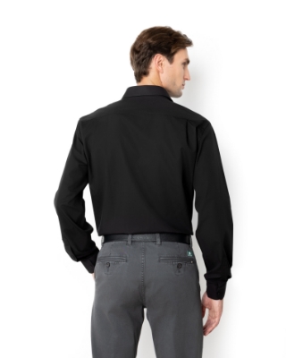 ΠΟΥΚΑΜΙΣΟ ΠΟΠΛΙΝΑ CUSTOM FIT ΜΑΥΡΟ thumb