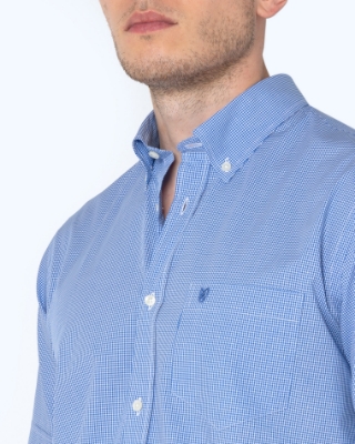 BIG & TALL ΠΟΥΚΑΜΙΣΟ ΠΟΠΛΙΝΑ ΜΠΛΕ thumb