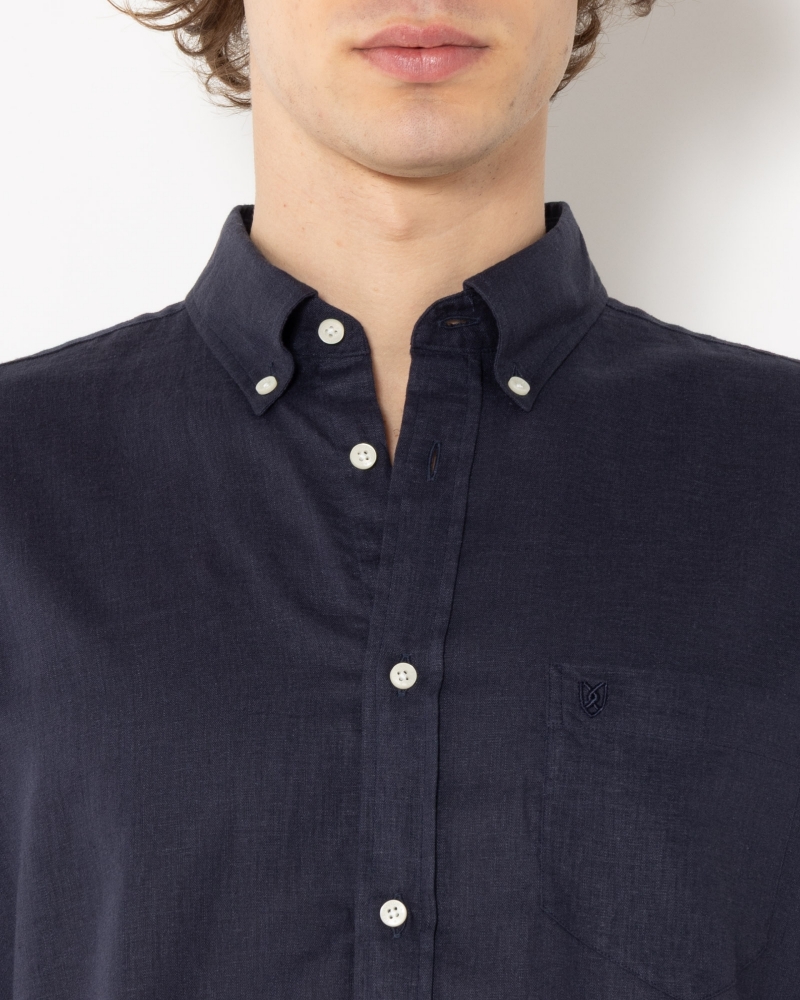 BIG & TALL ΠΟΥΚΑΜΙΣΟ ΛΙΝΟ ΜΠΛΕ