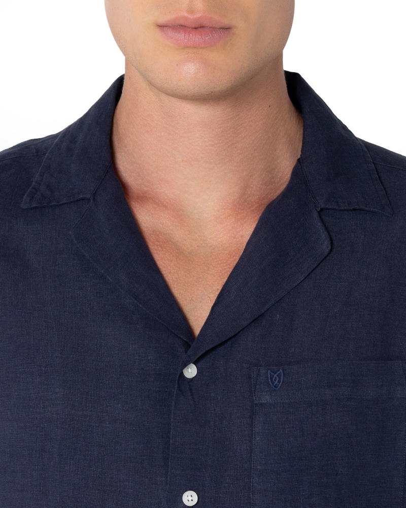 BIG & TALL ΠΟΥΚΑΜΙΣΟ ΛΙΝΟ ΜΠΛΕ