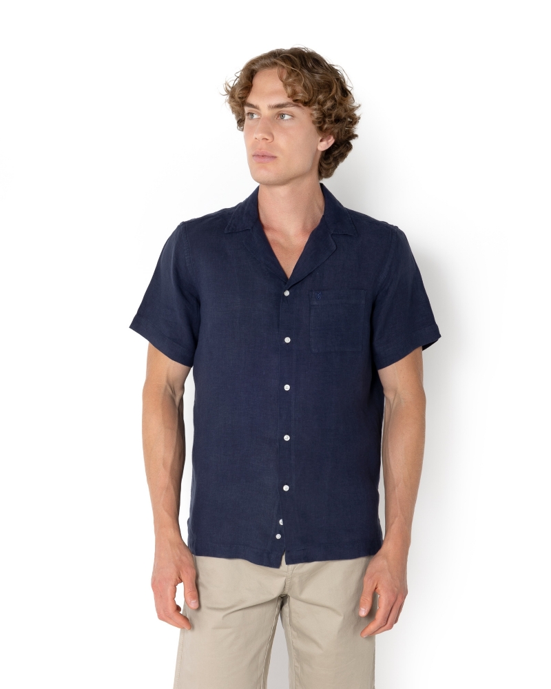 BIG & TALL ΠΟΥΚΑΜΙΣΟ ΛΙΝΟ ΜΠΛΕ