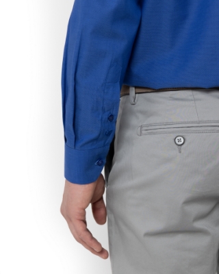 ΠΟΥΚΑΜΙΣΟ DOBBY ΜΠΛΕ CUSTOM FIT thumb