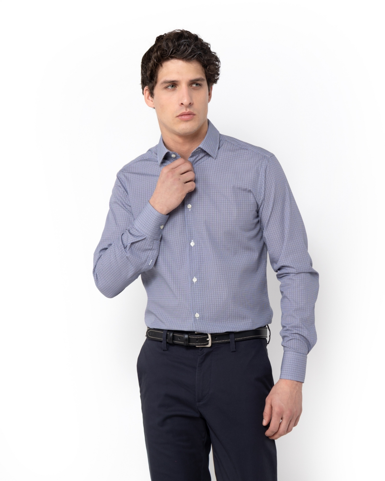 ΠΟΥΚΑΜΙΣΟ DIGITAL PRINT ΠΟΠΛΙΝΑ SLIM FIT