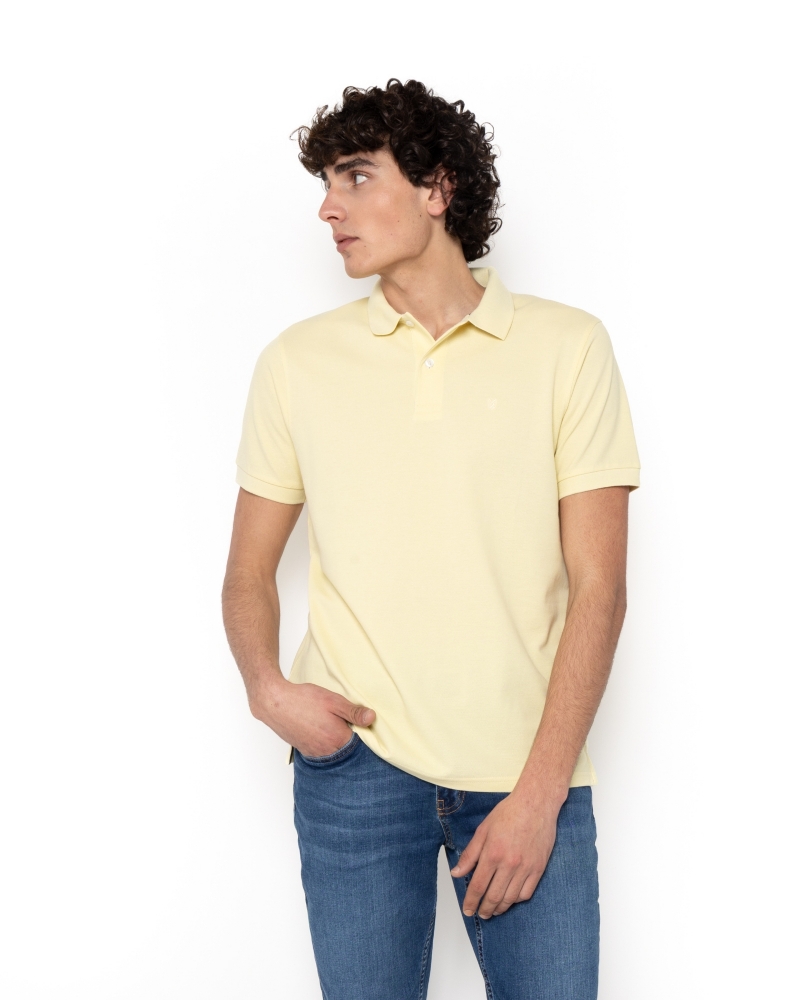 POLO PIQUE REGULAR FIT ΚΙΤΡΙΝΟ