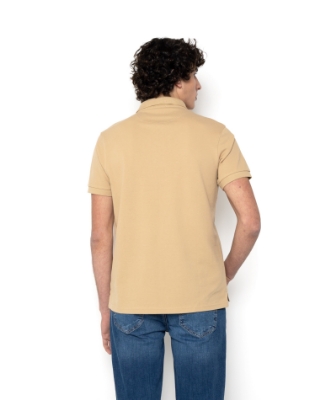 	POLO PIQUE REGULAR FIT ΣΚΟΥΡΟ ΜΠΕΖ thumb