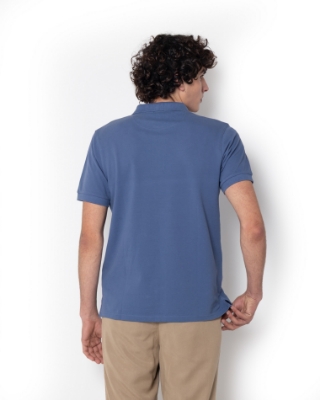 POLO PIQUE REGULAR FIT ΣΚΟΥΡΟ ΣΙΕΛ thumb