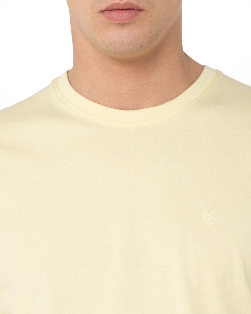 ΑΝΔΡΙΚΟ T-SHIRT REGULAR FIT ΑΝΟΙΧΤΟ ΚΙΤΡΙΝΟ