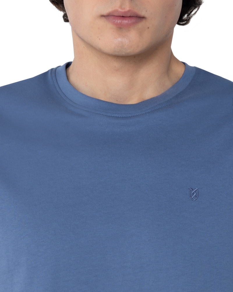 ΑΝΔΡΙΚΟ T-SHIRT REGULAR FIT ΜΠΛΕ