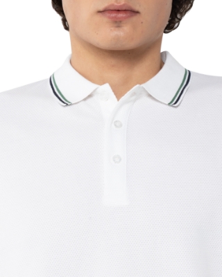 ΜΠΛΟΥΖΑ POLO PIQUE WAFFLE ΛΕΥΚΟ thumb