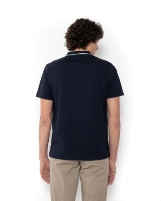 ΜΠΛΟΥΖΑ POLO PIQUE WAFFLE ΜΠΛΕ thumb