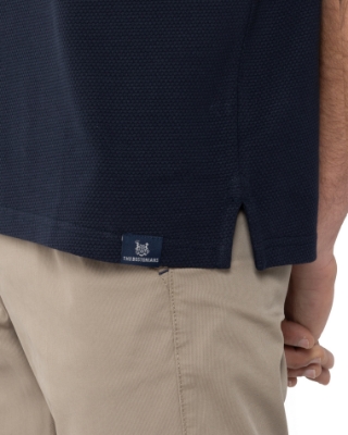 ΜΠΛΟΥΖΑ POLO PIQUE WAFFLE ΜΠΛΕ thumb