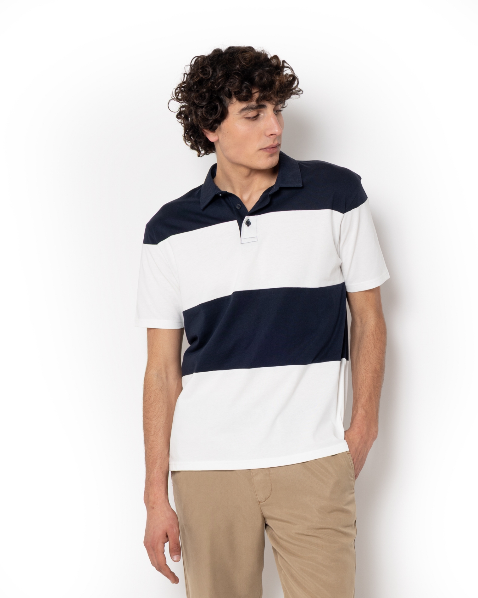 ΑΝΔΡΙΚΟ ΠΟΛΟ ΜΕ ΡΙΓΕΣ JERSEY 