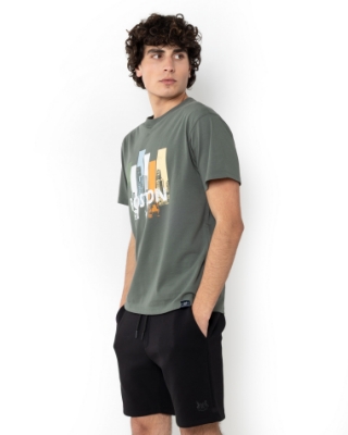 ΑΝΔΡΙΚΟ T-SHIRT BOSTON PRINT ΠΡΑΣΙΝΟ thumb