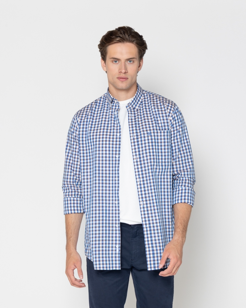 ΑΝΔΡΙΚΟ ΠΟΥΚΑΜΙΣΟ ΦΛΑΜΑ ΚΑΡΟ REGULAR FIT