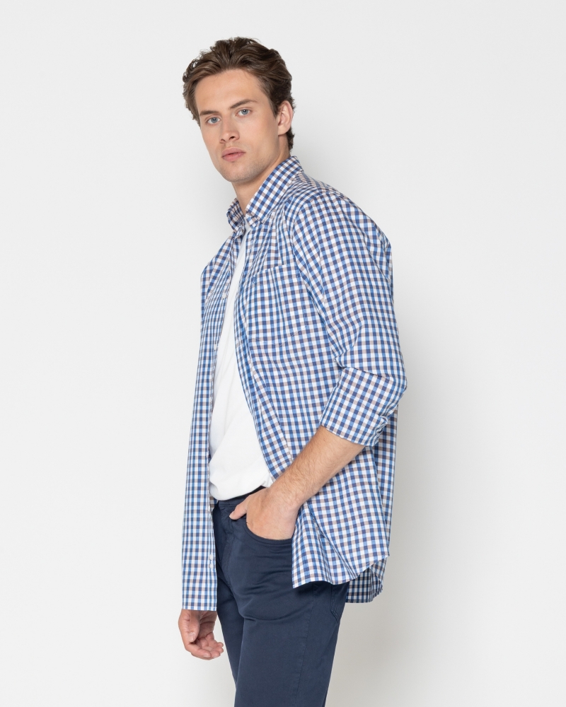 BIG & TALL ΑΝΔΡΙΚΟ ΠΟΥΚΑΜΙΣΟ ΦΛΑΜΑ ΚΑΡΟ REGULAR FIT