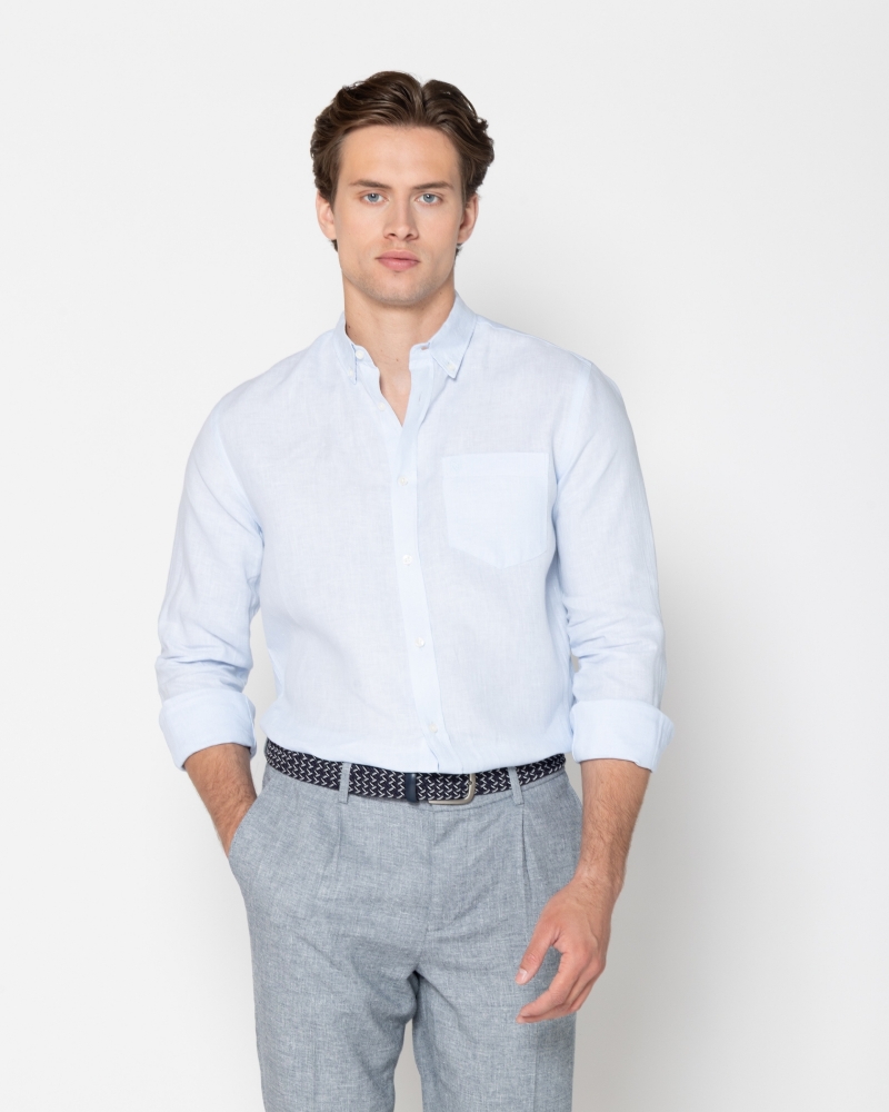 BIG & TALL ΑΝΔΡΙΚΟ ΠΟΥΚΑΜΙΣΟ ΛΙΝΟ REGULAR FIT