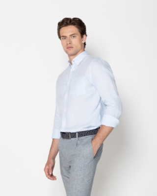 BIG & TALL ΑΝΔΡΙΚΟ ΠΟΥΚΑΜΙΣΟ ΛΙΝΟ REGULAR FIT thumb