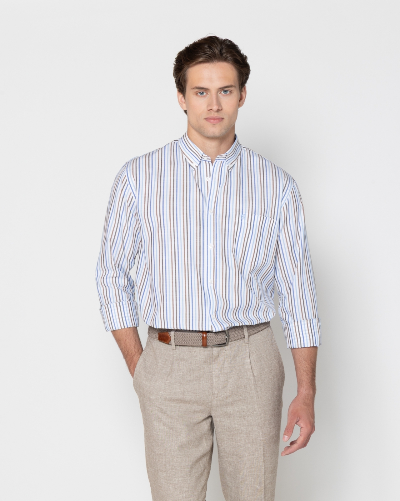 ΠΟΥΚΑΜΙΣΟ ΡΙΓΕΣ ΦΛΑΜΑ REGULAR FIT